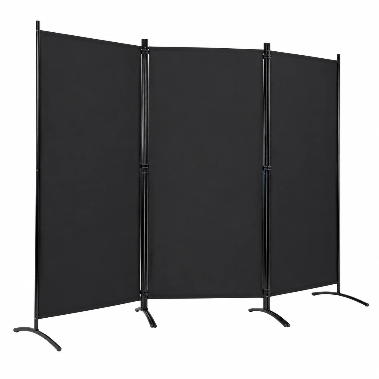 FANTASK 4-teiliger faltbarer Raumteiler aus Metall und Polyester, 260 x 183 cm