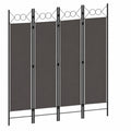 Myheimly Raumteiler Anthrazit 200x180 cm Faltbar Spanische Wand Sichtschutz
