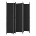Schwarzer Myheimly Raumtrenner Paravent 250x220 cm für Wohnzimmer & Schlafzimmer