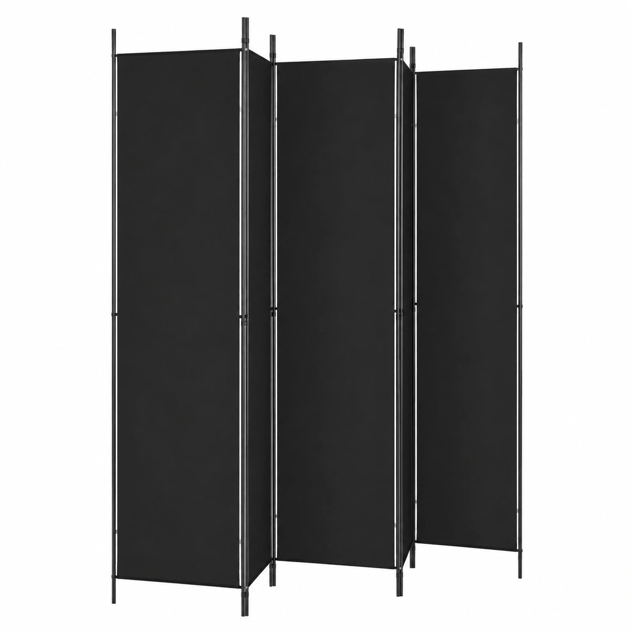 Schwarzer Myheimly Raumtrenner Paravent 250x220 cm für Wohnzimmer & Schlafzimmer