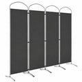 GIANTEX Paravent Raumtrenner 4-teilig 221x188 cm, Sichtschutz Stoffwand, Freistehende Trennwand mit Breiten Füßen