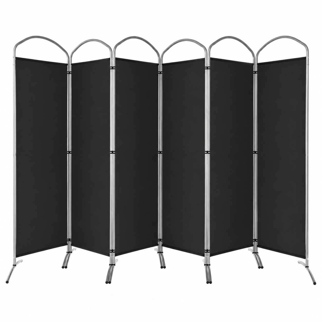 GIANTEX 6-teiliger Raumtrenner, 331x188 cm, faltbarer Paravent, freistehender Sichtschutz mit breiten Füßen, blickdichte Stoffwand für Privatsphäre