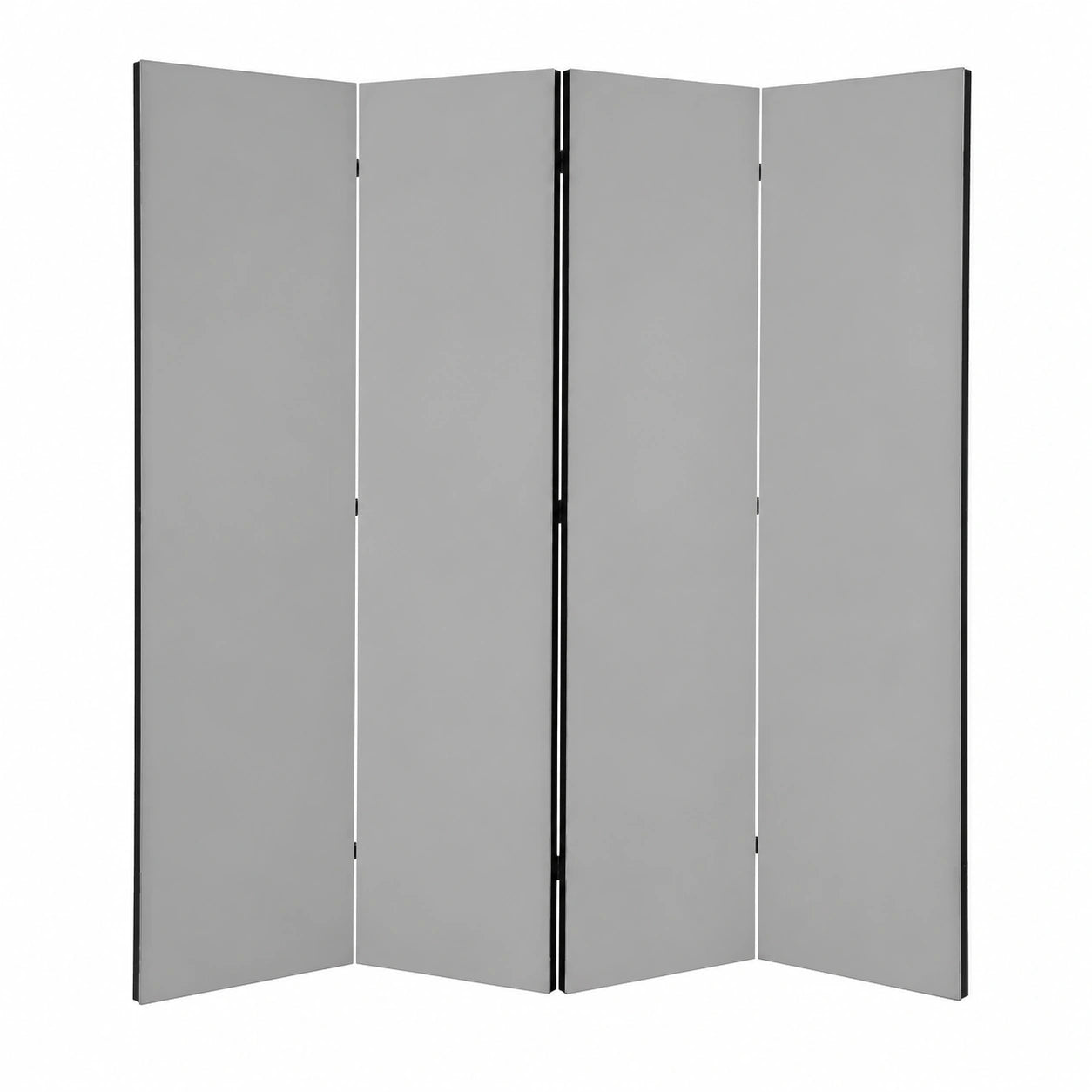 Eleganter grauer Paravent 225x172 cm, 5-teilig, aus Holz – Mobiler Raumtrenner und Sichtschutz