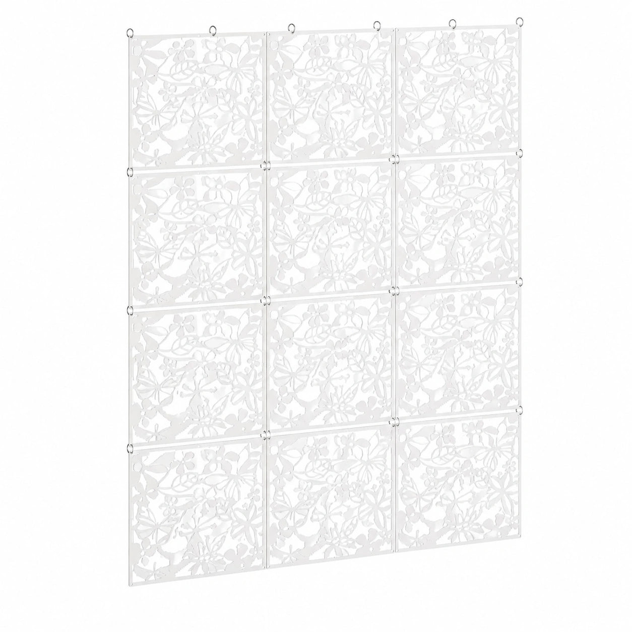 12er Set DIY Raumteiler Kunststoff Hängepaneele für Wohnzimmer und Schlafzimmer 40x40cm